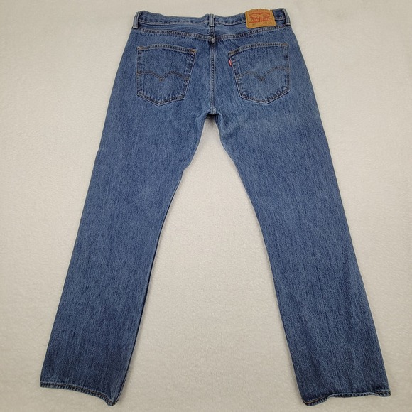 Levis 501XX Straight Leg Jeans Mens 36 x 32 Measures 35 x 30 100% Cotton Blue #2 - Picture 11 of 12